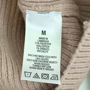 NWT Aeropostale Cropped Keyhole Front Deep V Neck Sweater Pink Tan Size Medium thumbnail 6
