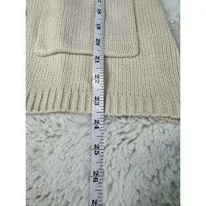 ZARA Cream Knit Cardigan Jacket Pearl Rhinestone Buttons 4 Pocket M thumbnail 7