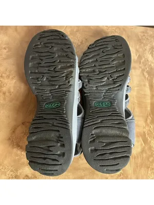 KEEN Whisper Sandals Women's 11 Gray Peacock Green Waterproof Hiking Water thumbnail 6