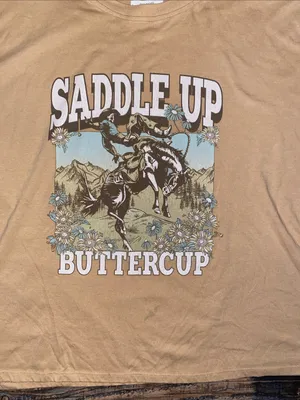 Maurices Rodeo Graphic Tee in Tan with Blue & White Print thumbnail 4