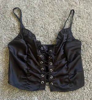 Cider Satin Lace-Up Corset Top thumbnail 1