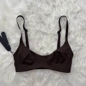 Nike Skims Matte Micro Scoop Bra Dark Sepia Size XS thumbnail 2