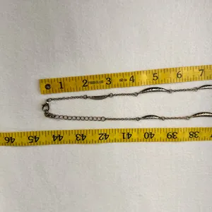 Vintage Women's Necklace Silver Tone Chain Belt Bracelet Single Strand Boho thumbnail 8