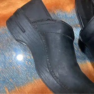 Black Leather Clogs size size 38 thumbnail 8