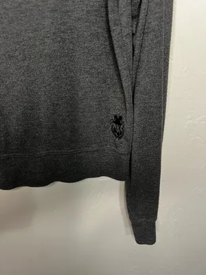 Wildfox Baggy Beach Jumper Charcoal Gray‎ Green Long-Sleeve Sweatshirt thumbnail 4