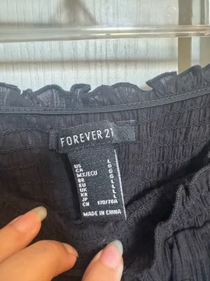 Black forever21 Ruffle Swiss dot Smocked Waist Shorts. Never worn thumbnail 3