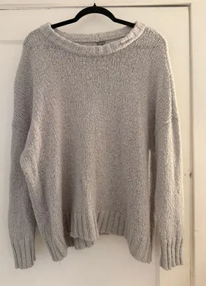 Aerie Grey Knit Sweater thumbnail 1