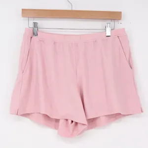 Unbranded Shorts Womens M Lounge Pink Solid Knit Pockets Excellent thumbnail 2