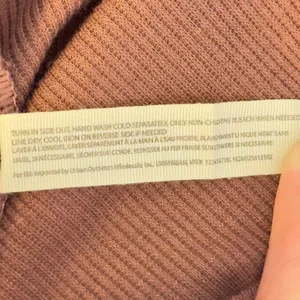 388 | Free People Intimately Ribbed V-Neck‎ Collared Bodysuit Mauve Women XL thumbnail 6