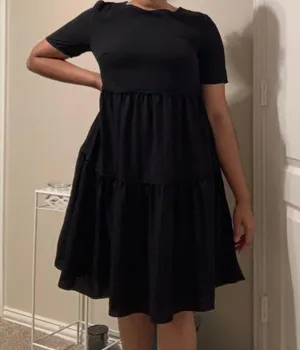 Blushmark Flowy Black Dress thumbnail 1