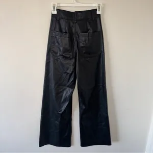 Zara The Marine Straight Faux Leather Pants US Size O thumbnail 9