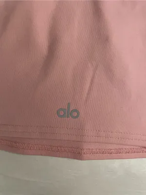 Alo Airbrush Real Bra Tank Racerback Cropped Sports Bra Top Vintage Pink XXS thumbnail 7