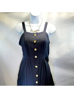 Faux Button High Low Summer Dress Medium thumbnail 2