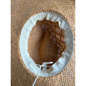 NWT Anarchy Street Wide Brim Braided Sun Hat Tan Boho Coastal Resort Beach thumbnail 3