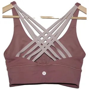 Womens Lululemon Athletica Free To Be Moved Mauve Pink Elastic Sports Bra Size 4 thumbnail 2