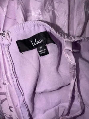 Lulus Regal Romance Lavender Floral Jacquard Pleated Satin Midi Dress thumbnail 6