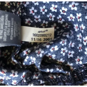 Aerie Navy Floral Lounge Shorts Crochet Waist Drawstring Women’s Large thumbnail 11