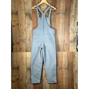 Aerie Light Blue Corduroy Overalls Raw Hem Adjustable Straps Size S Small P thumbnail 7