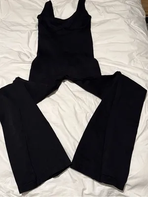 Black Boot-Cut Shaping Jumpsuit for Women thumbnail 2