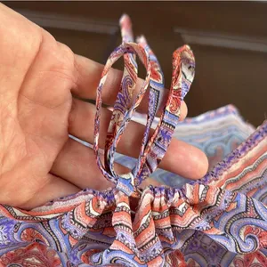 EUC ecru Paisley Print Drawstring Hem
Blouse Large thumbnail 6
