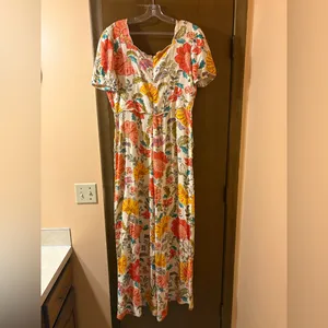 Farm Rio Puff Sleeve Floral Jumpsuit thumbnail 7