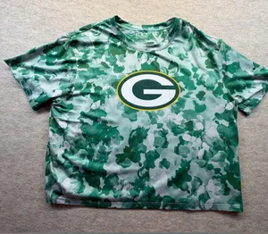Green Bay Packers Kadi Floral Camo Performance Shirt Women’s L thumbnail 1