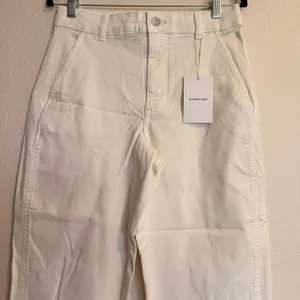 Everlane The Utility Barrel Pant Bone White Organic Cotton High Rise Size 8 NWT thumbnail 4