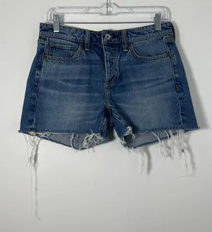 Rag & Bone Dre Low Rise Denim Size 25 Raw Hem Cutoff Shorts thumbnail 1
