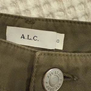 A.L.C. Frank Wide Leg Sailor Pants in Army Green Cropped size 0 thumbnail 4