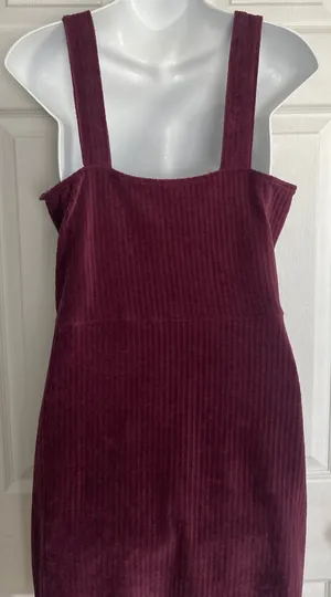 No Bo Maroon Button Front Dress L 11-13 thumbnail 3