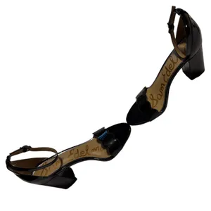 Sam Edelman Odila Black Patent Scalloped Ankle‎ Strap Block Heel Sandals Size 10 thumbnail 12