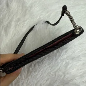 COACH Black Signature Canvas Wristlet thumbnail 4