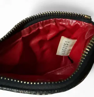 DOONEY & BOURKE Wristlet Wallet Purse Pleated AWL Rich Black Leather Bag ✨ thumbnail 6
