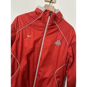 Nike Storm Fit Women’s Ohio State Jacket Medium College Rain Jacet Red OSU thumbnail 3