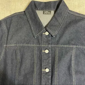 New York & Company Jean Jacket Blue Size XL thumbnail 6