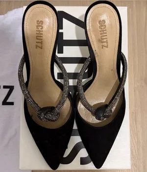 Schutz Nubuck Pearl Pointed Toe Mule - Women's 8.5 thumbnail 1