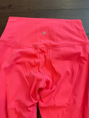 Lululemon Embody Crop Leggings Size 8 Bright Pink - C67-034 thumbnail 6