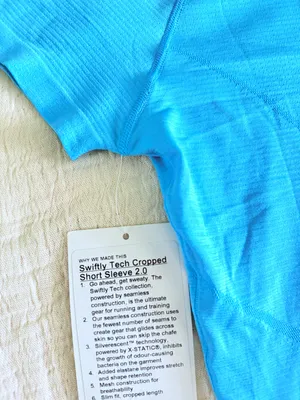 Lululemon swiftly tech cropped T-shirt thumbnail 7