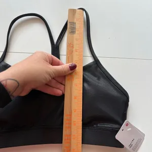 Lululemon Flow Y Bra Nulu Womens 4 Black Shimmer LW2DCQS RFXB Activewear thumbnail 7