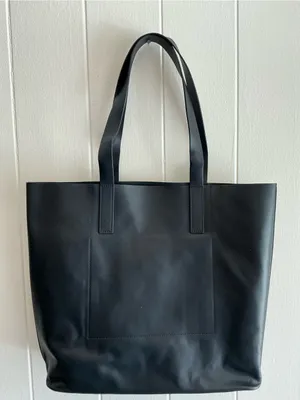 A Nice Large Lightweight Black Everlane The Day Square Tote Shoulder Handbag Bag thumbnail 5