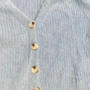 Dazy Fuzzy Knit Cropped Button Cardigan SZ S Contemporary Streetwear Y2K Trendy thumbnail 3