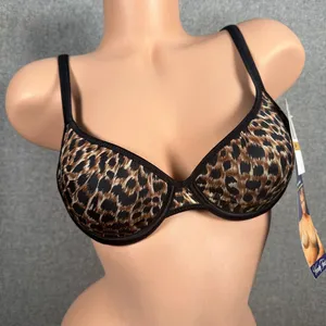 NWT Vanity Fair 36A‎ Bra Underwire Back Closure Adjustable Animal Print 75-238 thumbnail 6