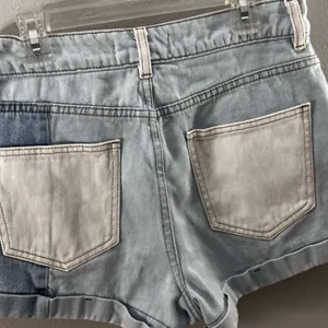 Pacsun Women Denim Blue Patched Mom Shorts‎ Y2K size 25 thumbnail 6