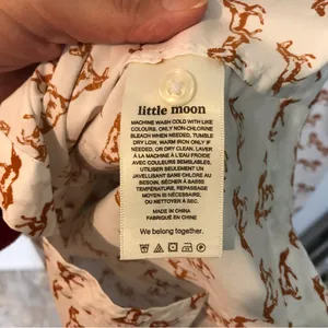 NWT Aritzia Little Moon Horse Print Puff Sleeve Square Neck Blouse L thumbnail 11