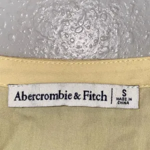 Abercrombie Yellow‎ Crop Top Tie Front Cottagecore Romantic Small thumbnail 3