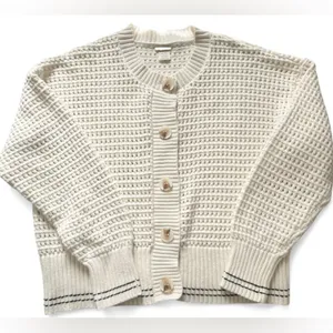 Magaschoni Cream Open-Knit Cardigan thumbnail 6
