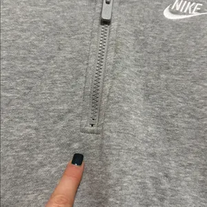 Nike Women's Gray Sportswear Club Fleece Quarter-Zip Sweatshirt thumbnail 8