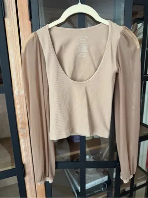 Intimately Free people lost in love seamless cami cropped top mesh long sleeve thumbnail 5