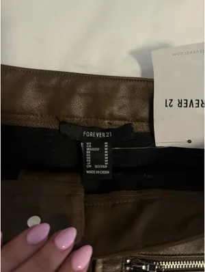 Brown Leather Skirt Forever 21 Mini thumbnail 3