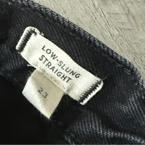 Madewell Low Slung Straight Jeans Black Button Fly 23 Waist thumbnail 5